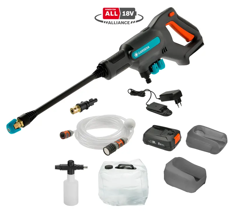 Made in Germany GARDENA 18V Cordless Medium-Pressure Washer (1 18V 4.0Ah Battery & 1 Charger) - Hong Kong Genuine Product