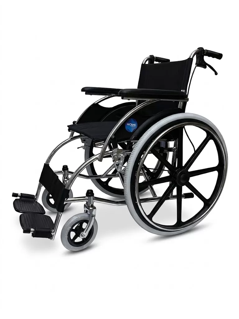 Prozone Chrome Steel Wheelchair (Model: PZFS874BPF5-46)